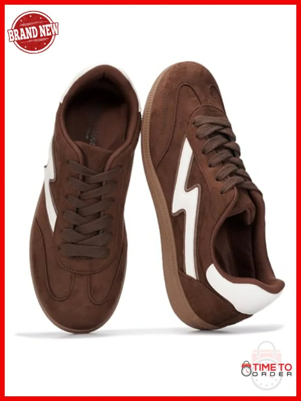 Lace-Up Fashion Sneakers with Memory Foam Insole, Non-Slip, Breathable